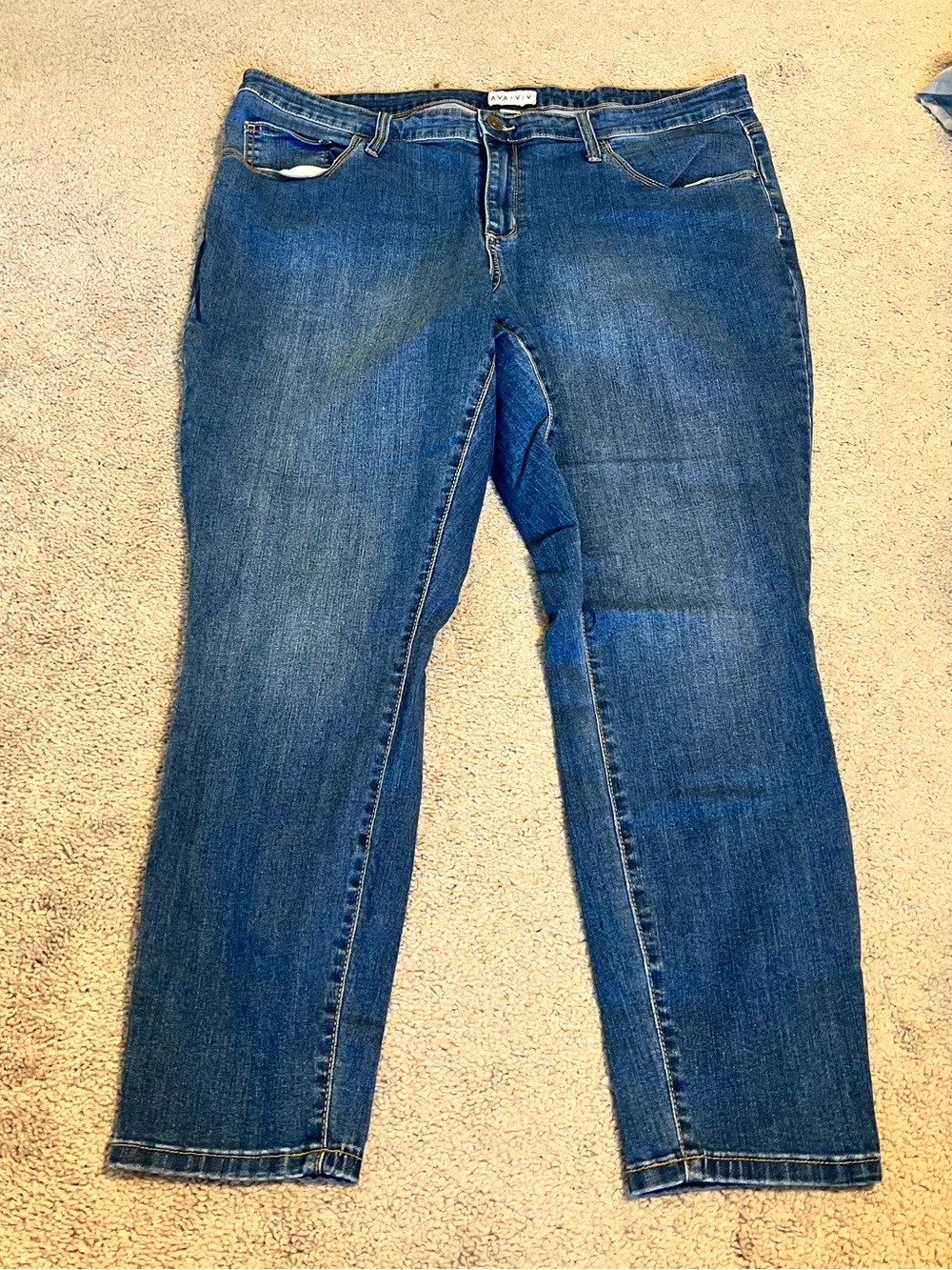 Ava & Viv Medium Wash Stretch Denim Jeans
